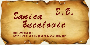 Danica Bucalović vizit kartica